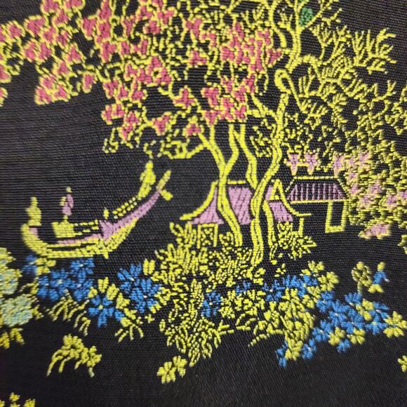 Clio Vintage Asian print 3/4 sleeve button front blouse woman's size medium - Picture 7 of 9